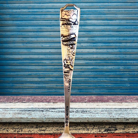 Grand Canyon Arizona Vtg Sterling Silver Souvenir Spoon FRONT + BACK Scenes - Picture 2 of 12